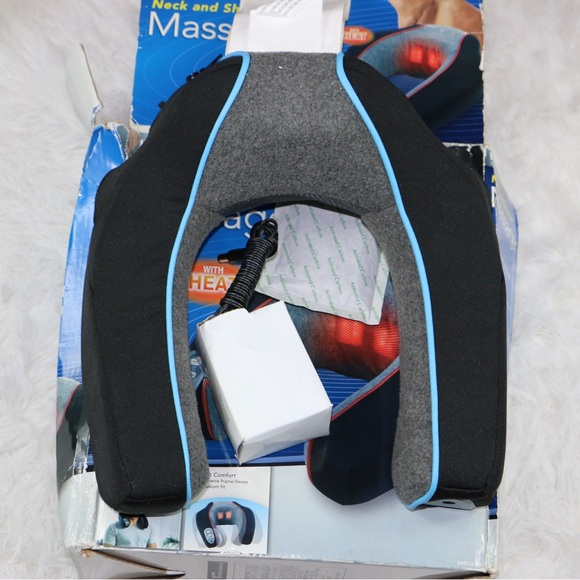 Homedics Massager Neck Shoulder With Heat Gray Black Model NMSQ-200J-2 IOB - Picture 7 of 8